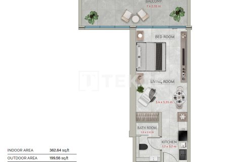 Квартира с 2 спальнями в Falcon City of Wonders, ОАЭ №155287 9