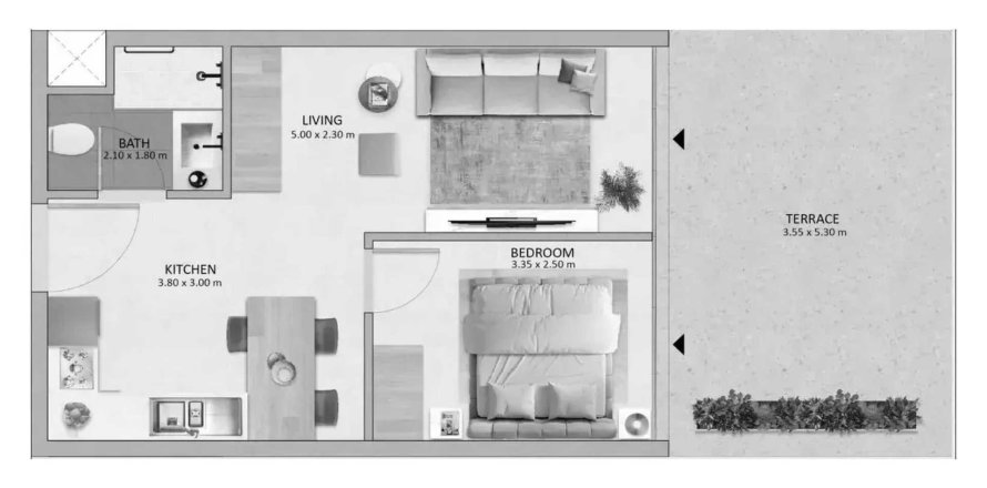 Apartment de 1 dormitorio en MAYYAS AT THE BAY Yas Island, UAE No. 185968