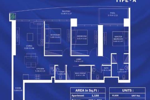 3 غرف نوم شقة  رقم 108633 6