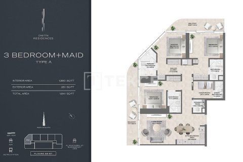 3 غرف نوم شقة في الخليج التجاري, الإمارات العربية المتحدة رقم 90935 24
