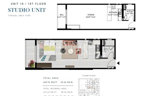 Apartamento tipo estudio Estudio No. 118822 23