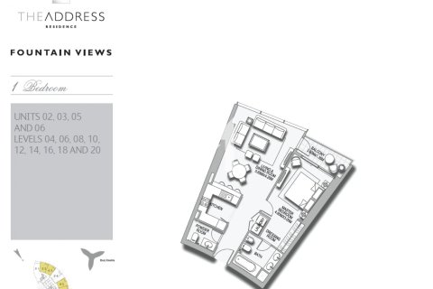 1 غرف نوم شقة  رقم 131482 23