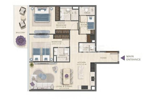 Apartment de 3 dormitorios en Dubai, UAE No. 205642 24