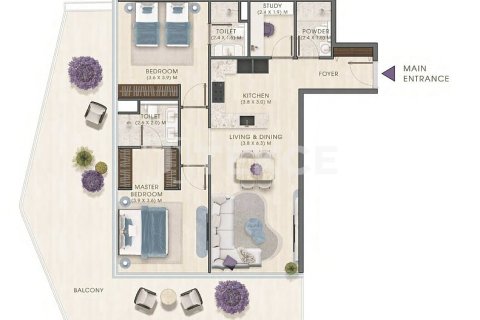 Apartment de 3 dormitorios en Dubai, UAE No. 205642 26