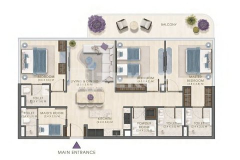Apartment de 3 dormitorios en Dubai, UAE No. 205642 27