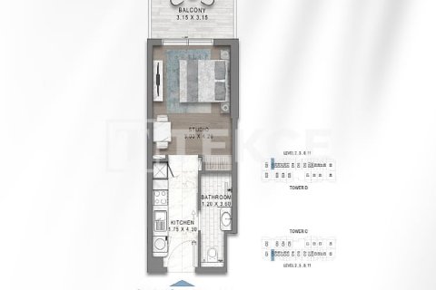 Appartement de 2 chambres à Golf City, UAE No. 205644 27