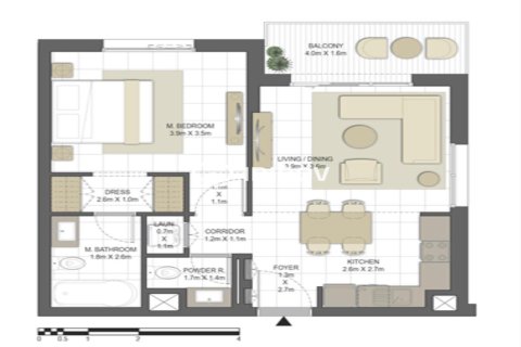 Appartement de 1 chambre à Al Khan, UAE No. 201197 3