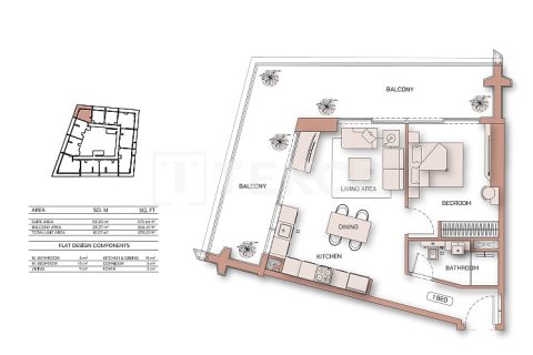 3 غرف نوم شقة  رقم 131780 15