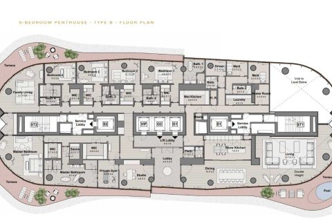 Penthouse de 5 chambres à BULGARI LIGHTHOUSE  No. 108939 11