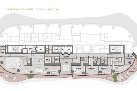 Apartment de 4 dormitorios en BULGARI LIGHTHOUSE  No. 108940 9