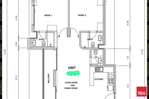 Квартира с 2 спальнями №125945 15