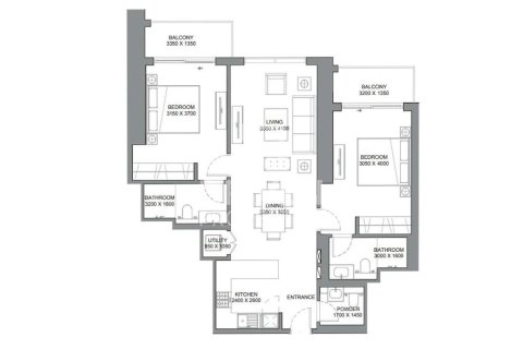 Appartement de 2 chambres à Dubai, UAE No. 206527 13
