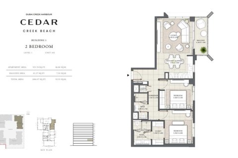 Квартира с 2 спальнями  №108688 3