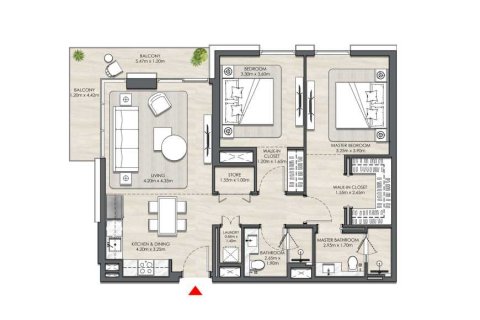 Apartment de 2 dormitorios  No. 108685 3