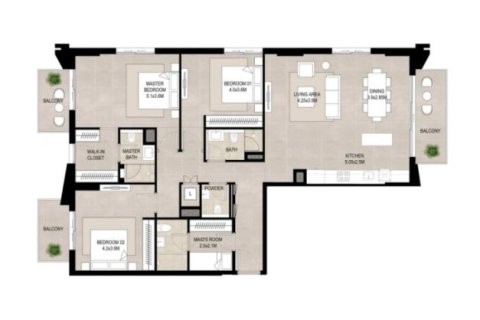 Apartment de 1 dormitorio en Town Square, UAE No. 170455 16