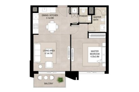 Apartment de 1 dormitorio en Town Square, UAE No. 170455 14