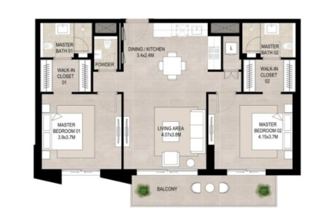 Apartment de 1 dormitorio en Town Square, UAE No. 170455 15