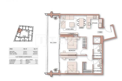 2 غرف نوم شقة  رقم 131779 17
