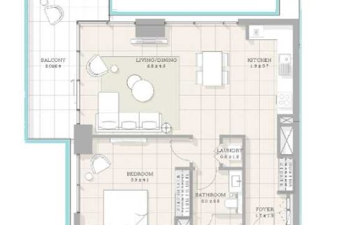 Квартира с 1 спальней в BLUEWATERS BAY,  №109096 4