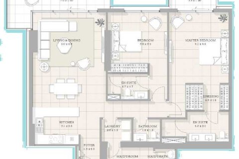Квартира с 2 спальнями в BLUEWATERS BAY,  №109094 4