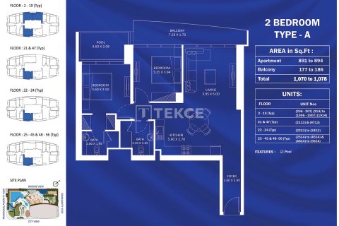 Квартира с 2 спальнями в Jumeirah Village Triangle, ОАЭ №140102 29