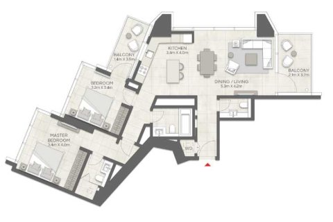 2 غرف نوم شقة  رقم 108970 5