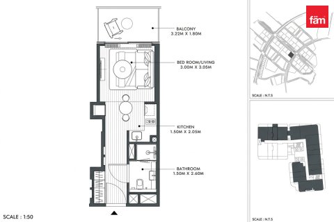 Apartment de 33.4m² en Dubai, UAE No. 210229 15