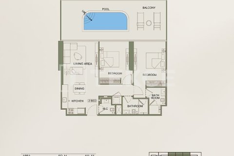 Apartment de 1 dormitorio en Majan, UAE No. 172296 13