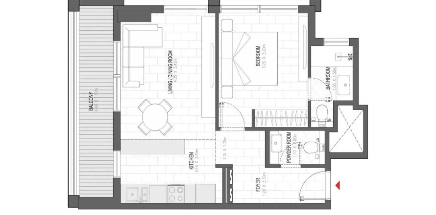 Appartement de 1 chambre à Eira Residence Dubai Production City (IMPZ), UAE No. 161579