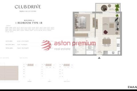 Apartment de 1 dormitorio en Dubai Hills Estate, UAE No. 148375 3