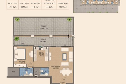 Apartamento tipo estudio Estudio en Al Satwa, UAE No. 170369 15