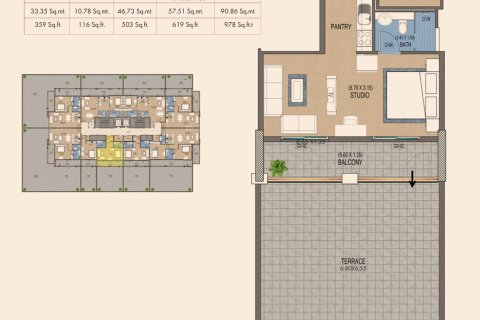 Apartamento tipo estudio Estudio en Al Satwa, UAE No. 170369 14