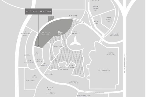 Apartment de 1 dormitorio en ACT ONE | ACT TWO TOWERS Downtown Dubai (Downtown Burj Dubai), UAE No. 95736 8