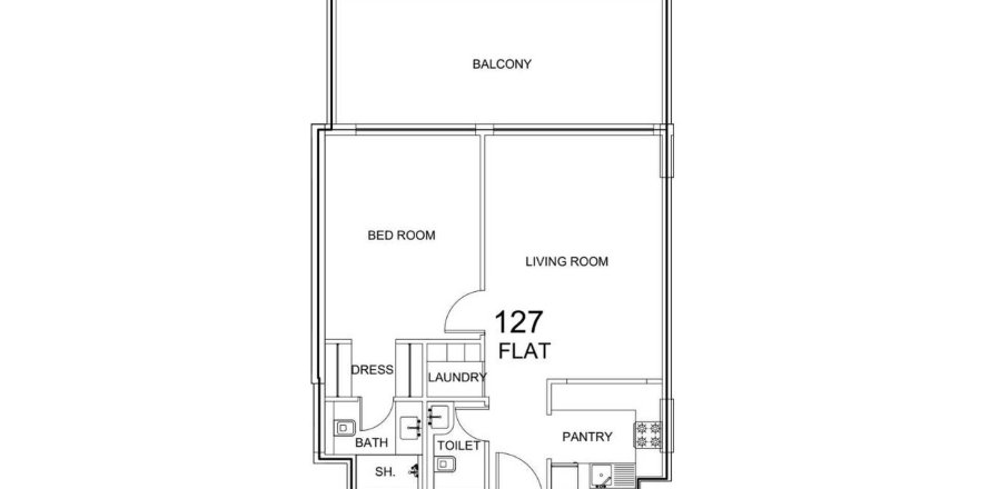 1 غرف نوم شقة في Glorious Central Residences  رقم 117497