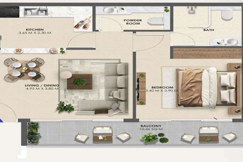 Apartamento tipo estudio Estudio en Dubai South (Dubai World Central), UAE No. 170341 12