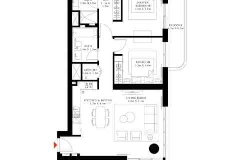 Квартира с 2 спальнями  №109056 4