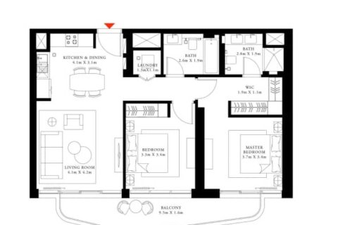 Квартира с 2 спальнями  №109055 4