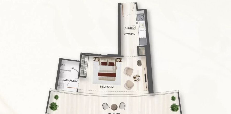 Studio Apartment in Dubai, UAE No. 169708