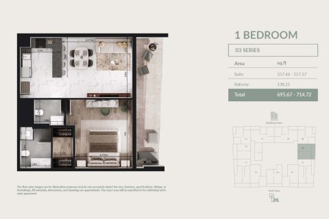 Studio Apartment in Dubai South (Dubai World Central), UAE No. 170351 17