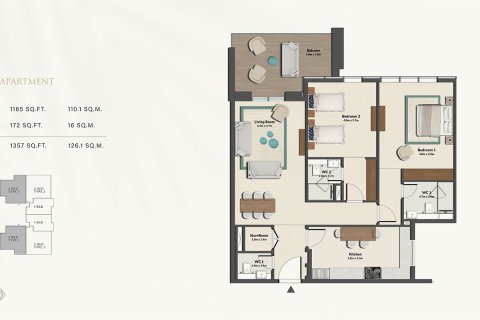 Apartment de 1 dormitorio en Dubai South (Dubai World Central), UAE No. 170349 12