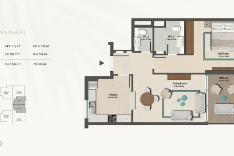 Apartment de 1 dormitorio en Dubai South (Dubai World Central), UAE No. 170349 11